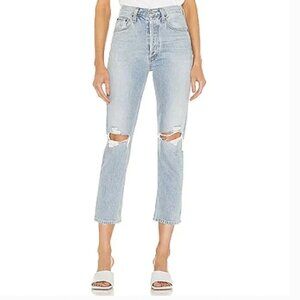 AGOLDE riley knee hole tapered leg jeans